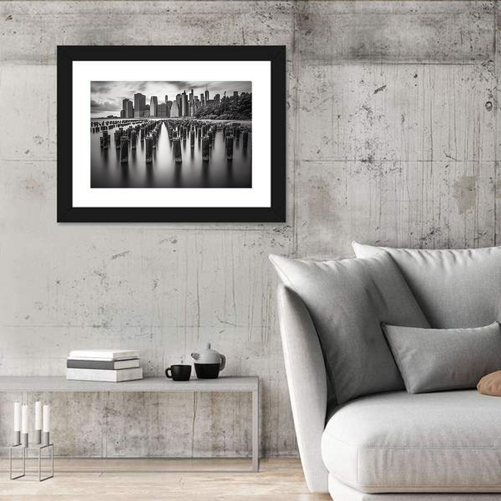 Lower Manhattan Pilings Wall Art