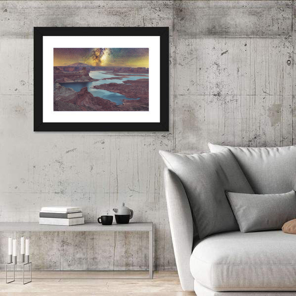 Milky Way Over Lake Powell Wall Art
