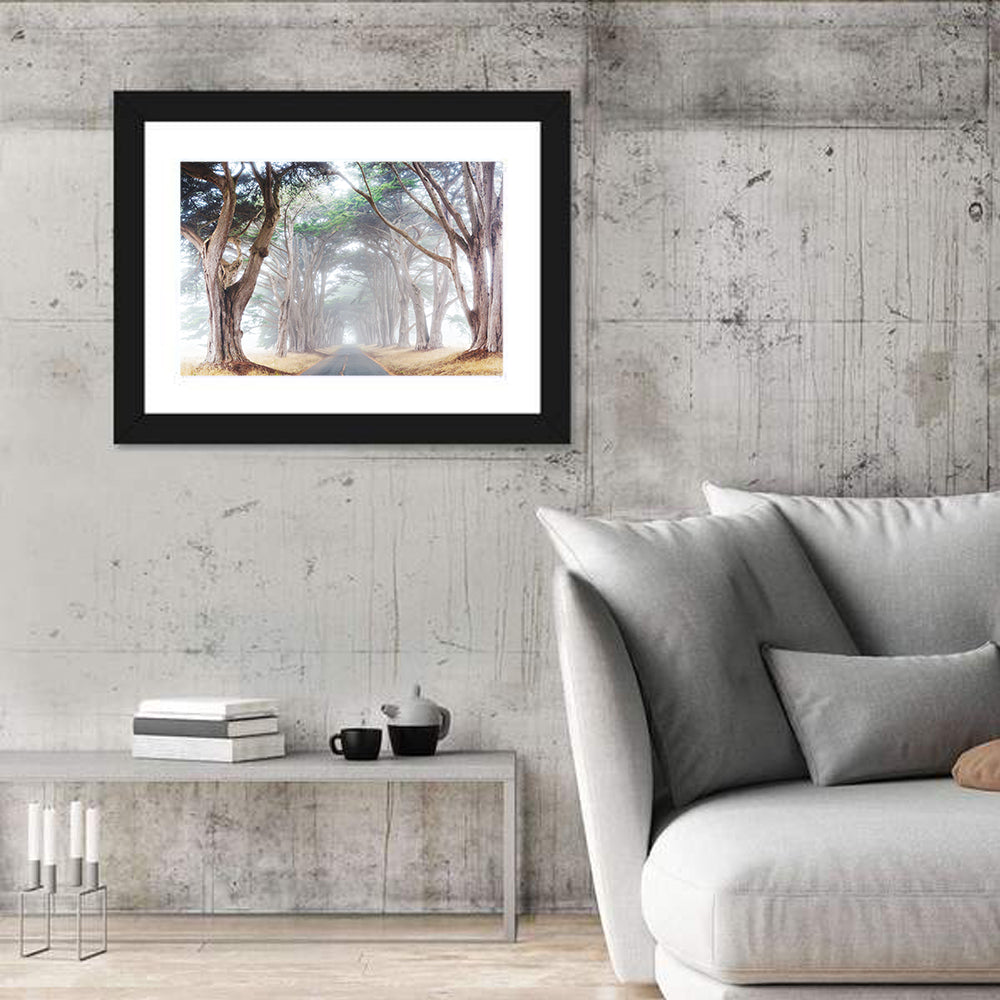 Misty Morning Alleyway Wall Art