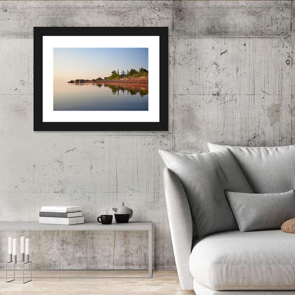 Lake Peipus Sunset with Blue Domes Wall Art