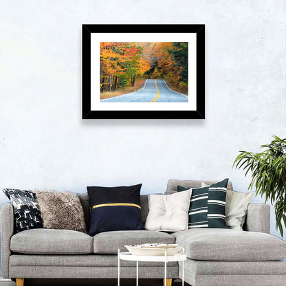 Autumn Road in New Hampshire Wall Art