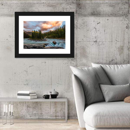 Sunwapta Falls River View Wall Art