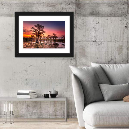 Caddo Lake Cypress Sunset Wall Art