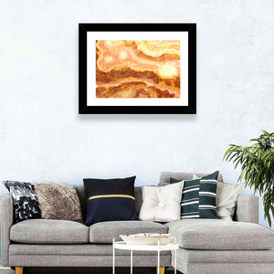 Glowing Gold Abstract Wall Art