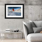 Skier Mid-air Jump Wall Art