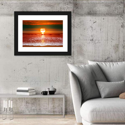 Sunset Over Ocean Wall Art