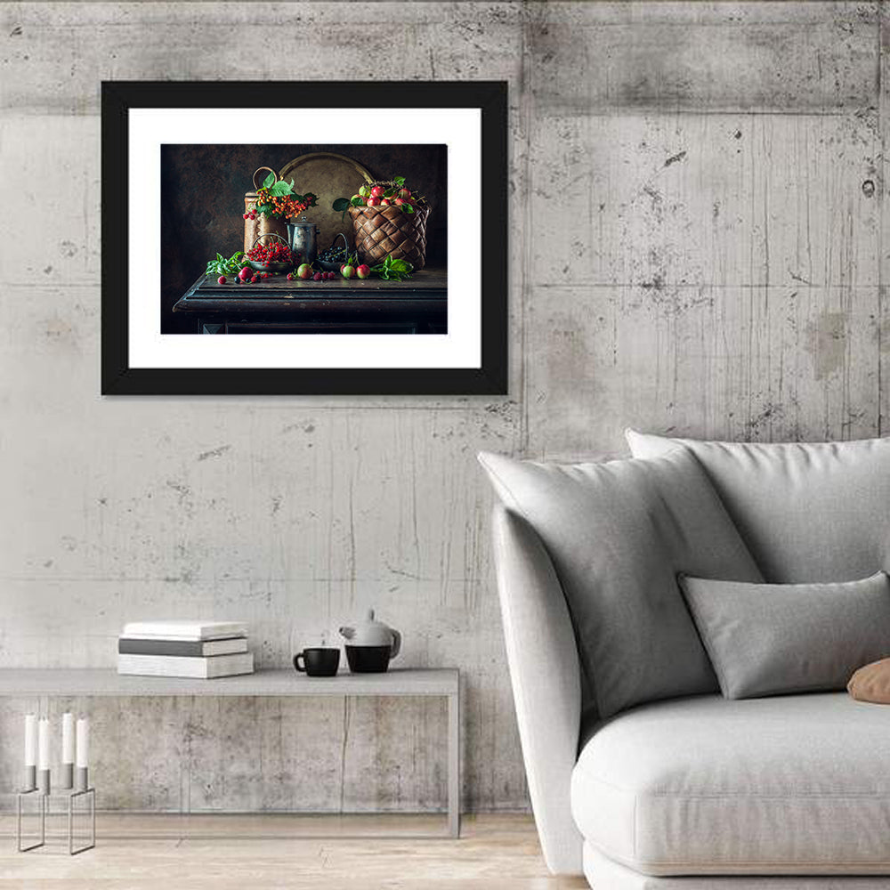 Vintage Currants Still Life Wall Art