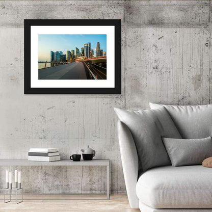 Singapore Business District Skyline Wall Art
