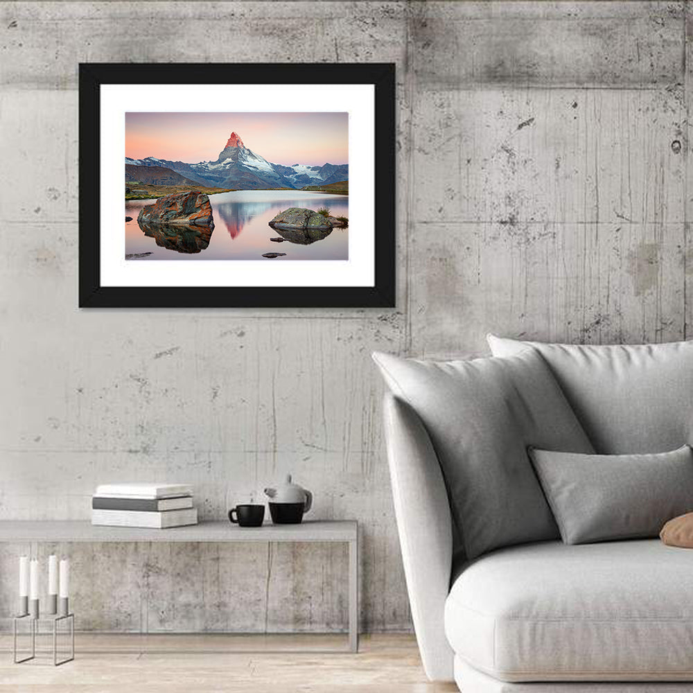 Matterhorn at Lake Stellisee Wall Art
