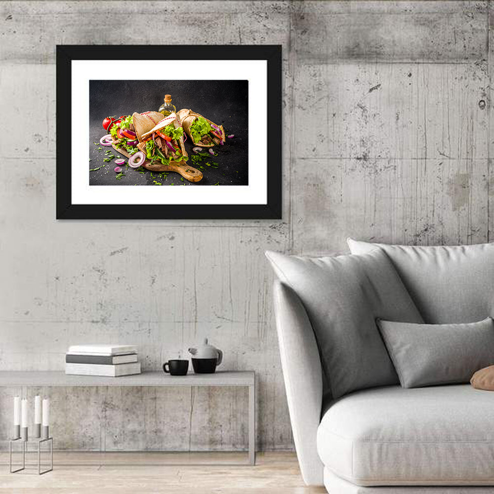 Turkish Shawarma Wraps Wall Art