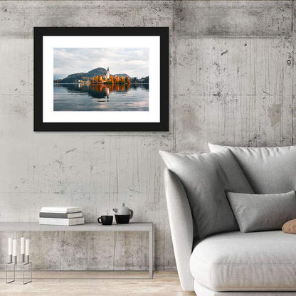 Lake Bled Island Reflection Wall Art