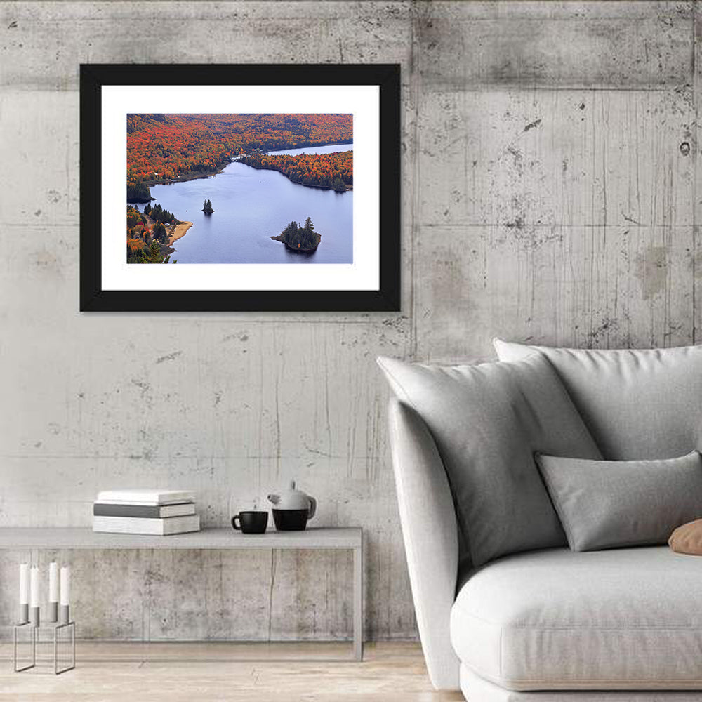 Lake Monroe Aerial with Islands Wall Art