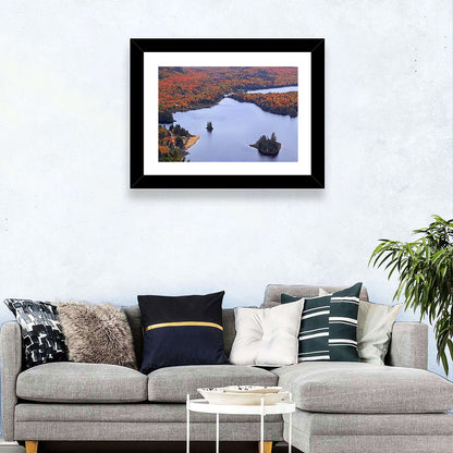 Lake Monroe Aerial with Islands Wall Art