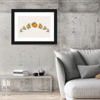 Lunar Phases Floral Arc Wall Art