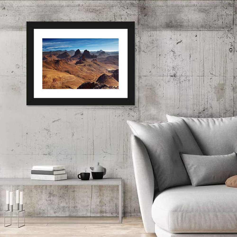 Hoggar Mountain Road Wall Art in a room, landscape