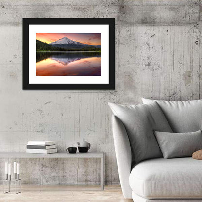 Mount Hood Reflected at Trillium Lake Wall Art