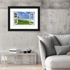 Gazebo on Pier Over Turquoise Ocean Wall Art