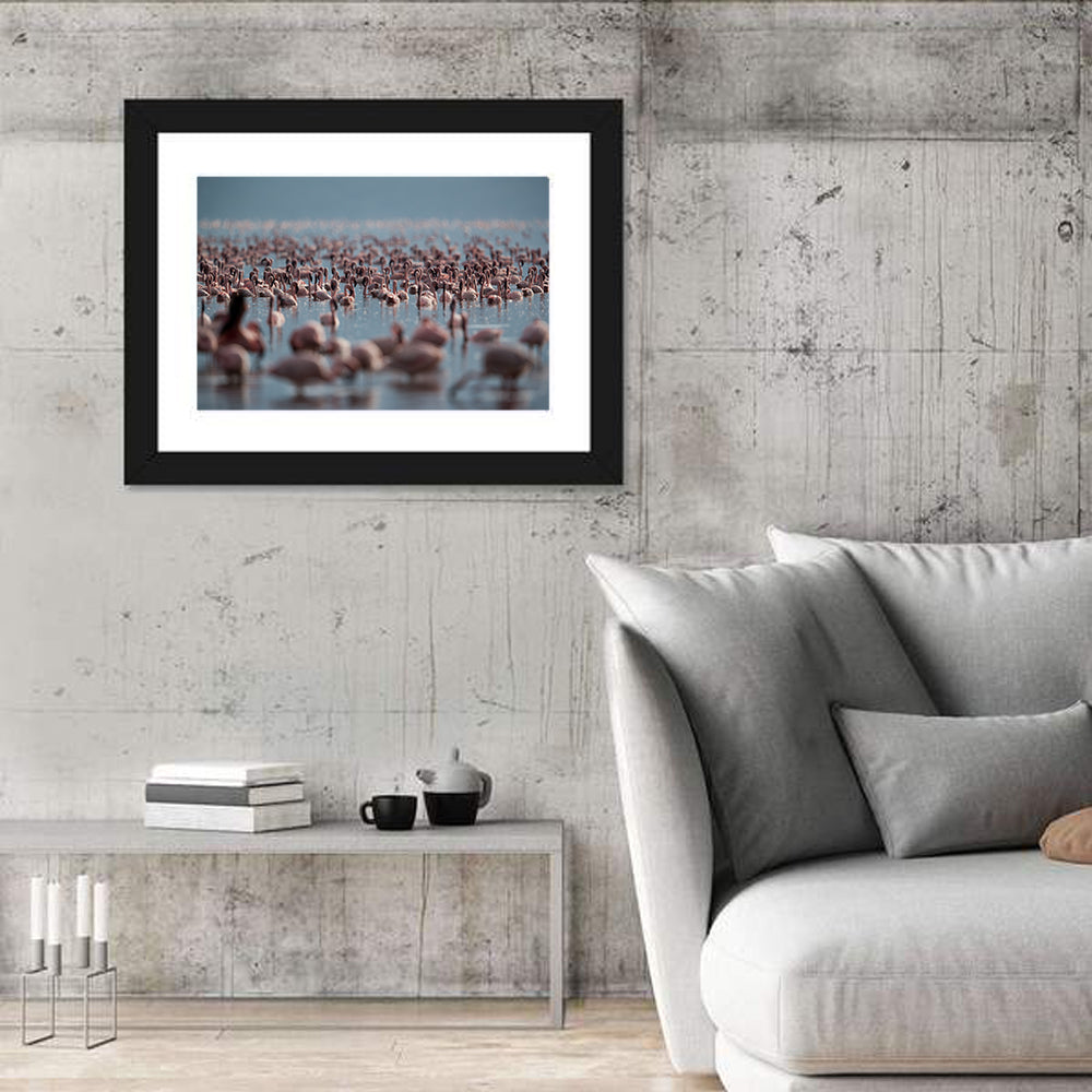 Flamingos at Lake Bagoria Wall Art