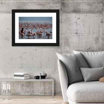 Flamingos at Lake Bagoria Wall Art