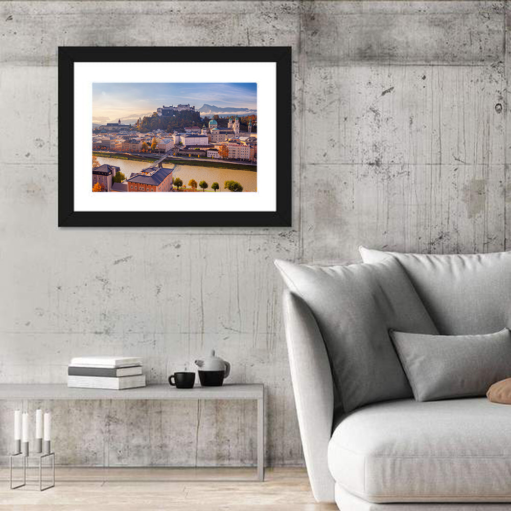 Salzburg Skyline at Golden Hour Wall Art