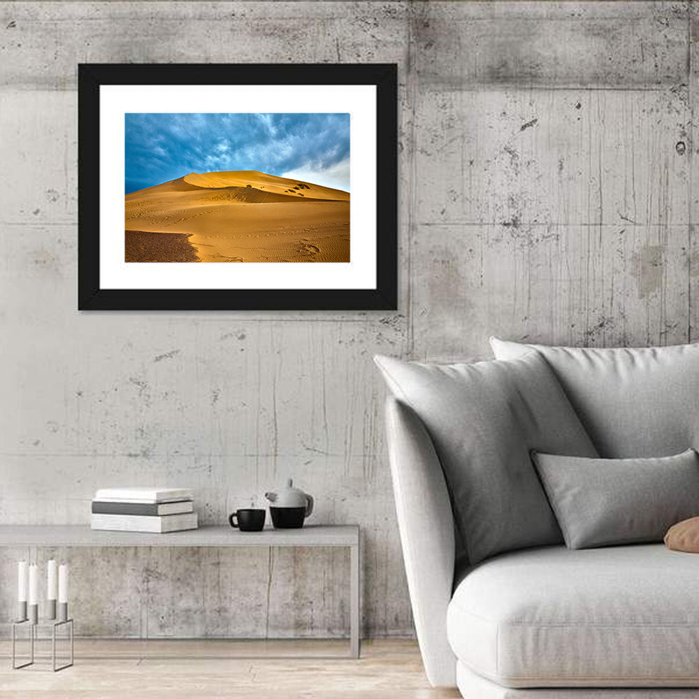 Altyn Emel Sand Dunes Wall Art in a room, landscape