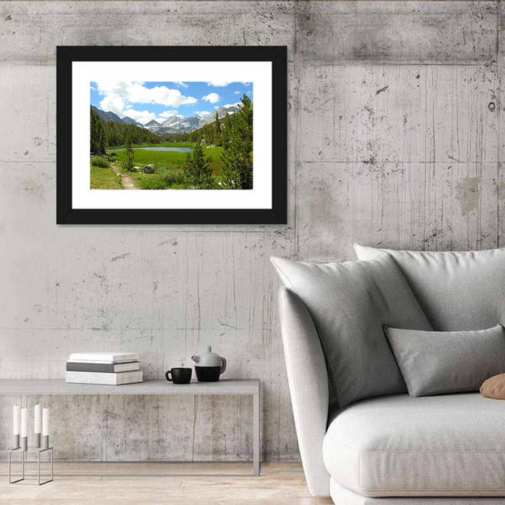 Sierra Nevada Trail to Snow Capped Peaks Wall Art