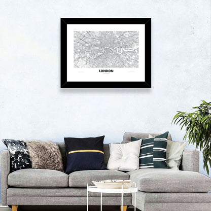 London River Map Wall Art