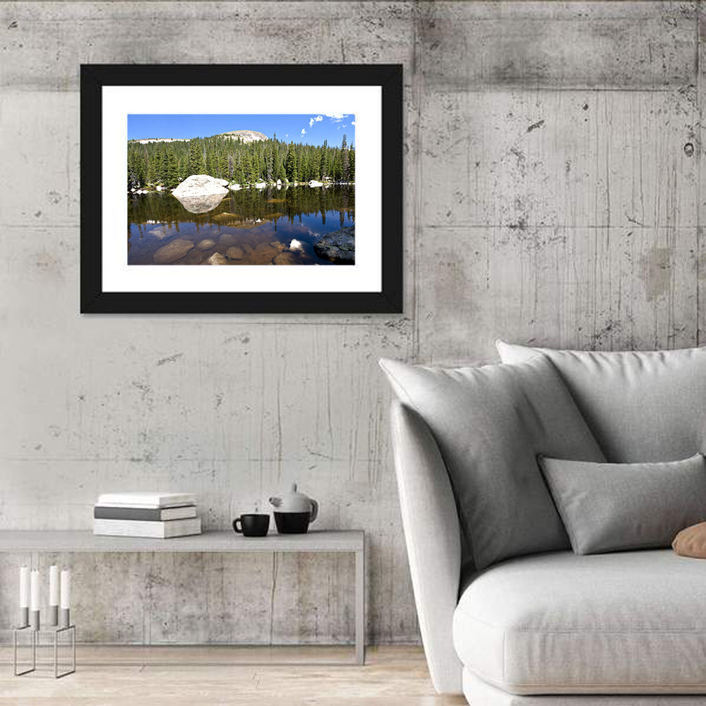 Colorado Forest Lake Reflection Wall Art