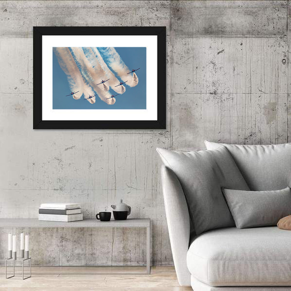 Patrulla Aguila Casa C-101 V Formation Wall Art in a room, landscape