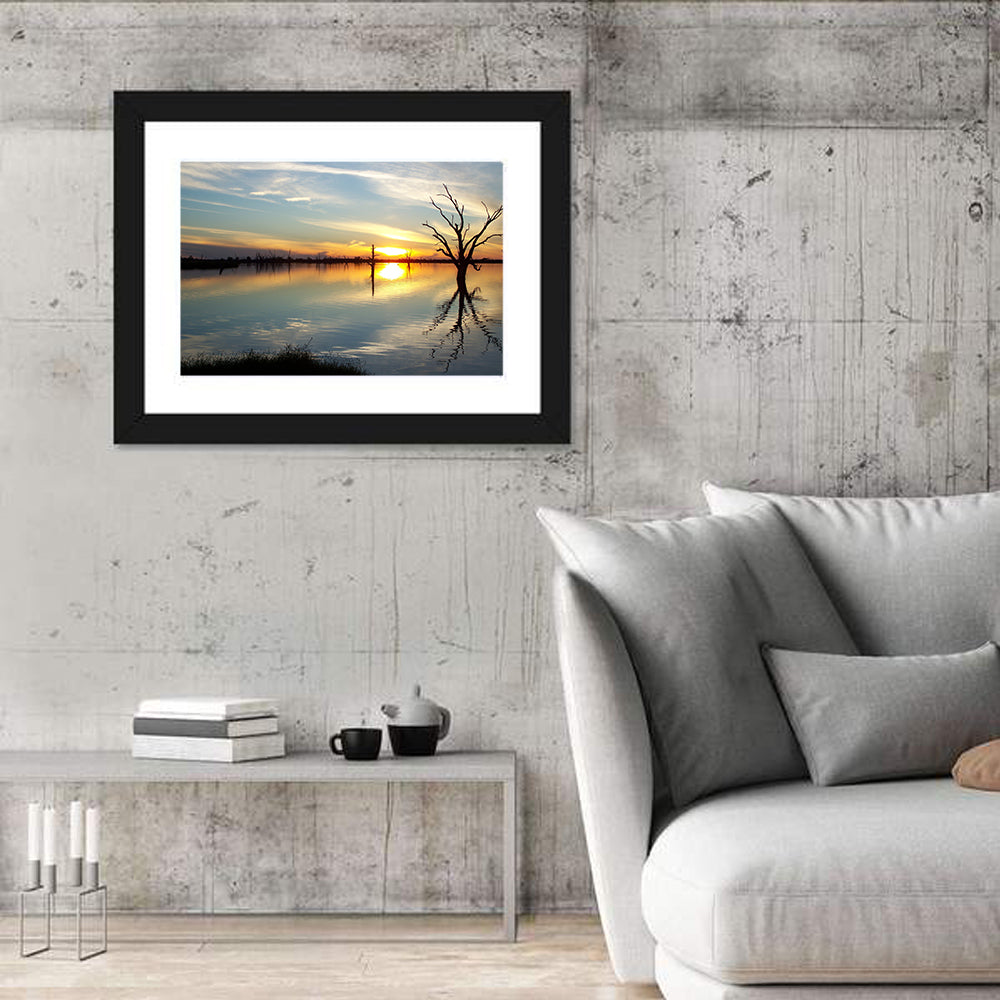 Murray River Sunset Reflection Wall Art