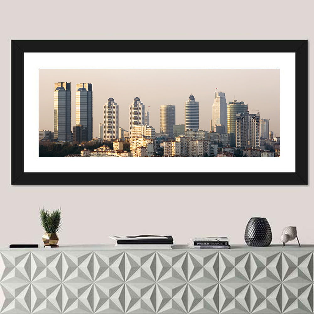 Levent Golden Hour Skyline Wall Art in a room, landscape