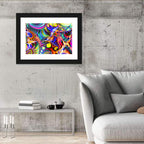 Chromatic Fractal Swirls Wall Art