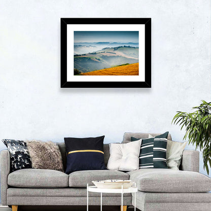 Morning Mist Over Tuscany Wall Art