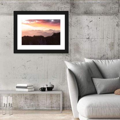 Vancouver Mountains at Sunset Wall Art