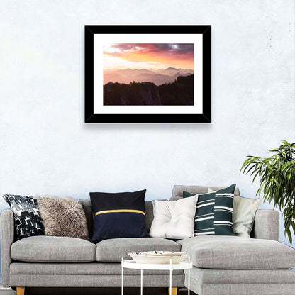 Vancouver Mountains at Sunset Wall Art
