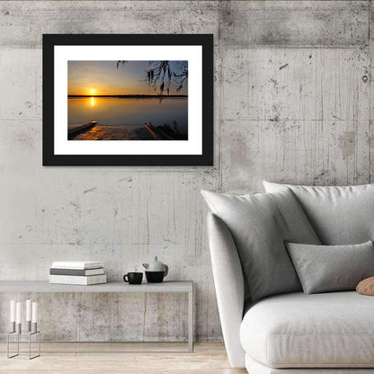 Lake Conroe Sunset Reflection Wall Art