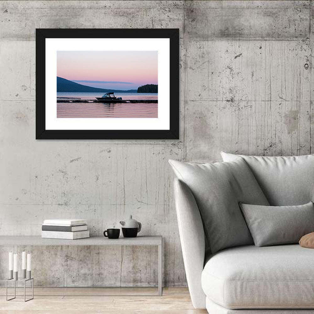 Odell Lake Dock at Twilight Wall Art