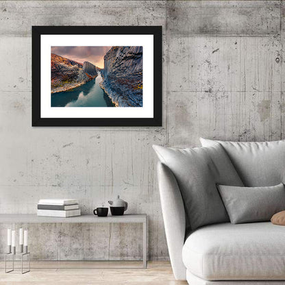 Studlagil Canyon at Sunset Wall Art