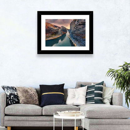 Studlagil Canyon at Sunset Wall Art