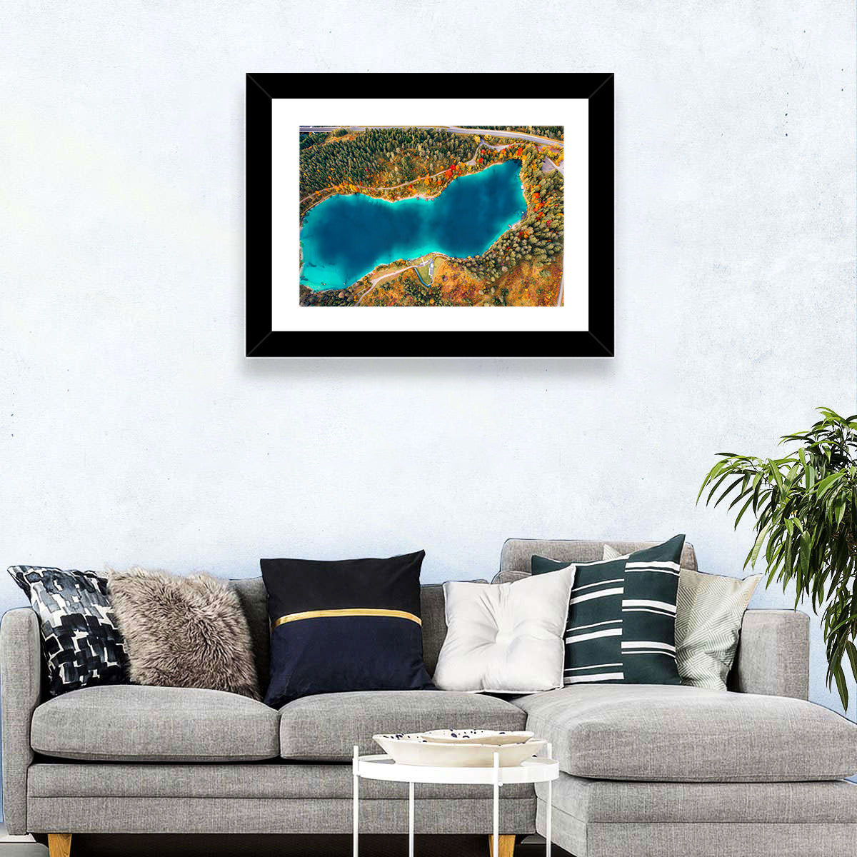 Urisee Lake Wall Art in a room, landscape