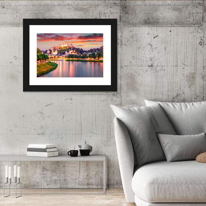 Hohensalzburg Fortress at Sunset Wall Art