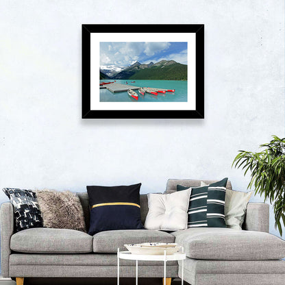 Red Canoes at Lake Louise Wall Art