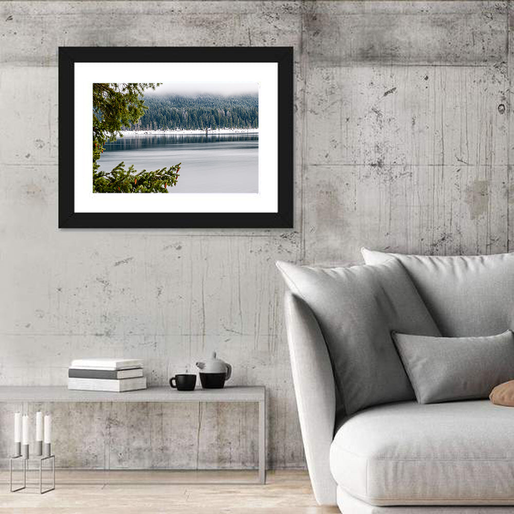 Lake Kachess Foggy Shore Wall Art