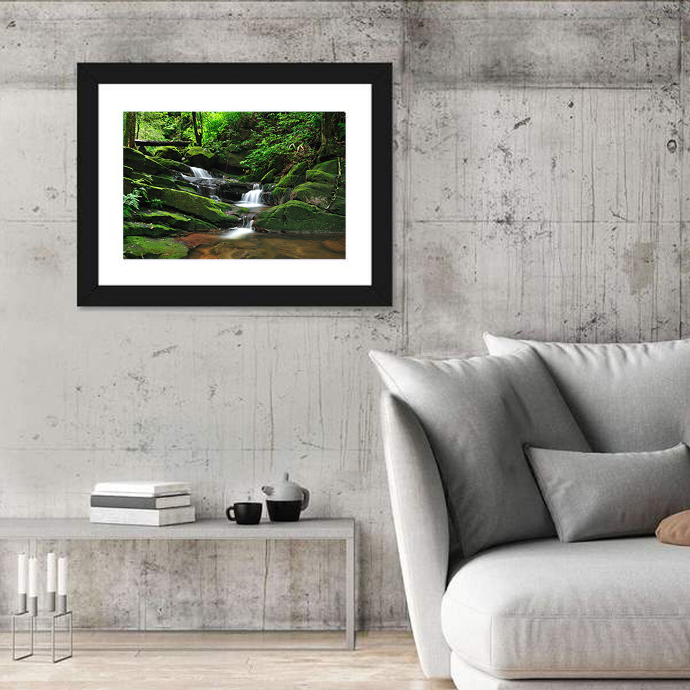 Mossy Rainforest Stream Wall Art