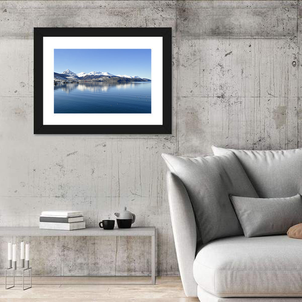 Beagle Channel Mountains, Ushuaia Wall Art in a room, landscape