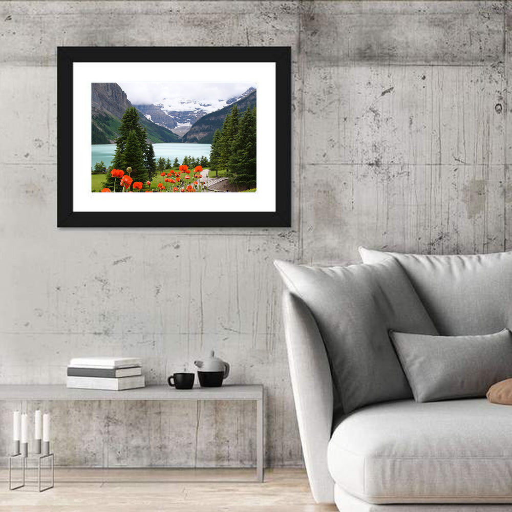 Lake Louise Poppies Wall Art