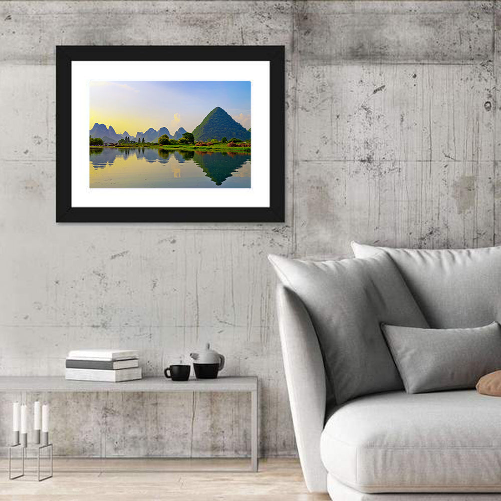 Yangshuo Reflection on Li River Wall Art