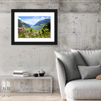 Lungern Village with Wildflowers Wall Art