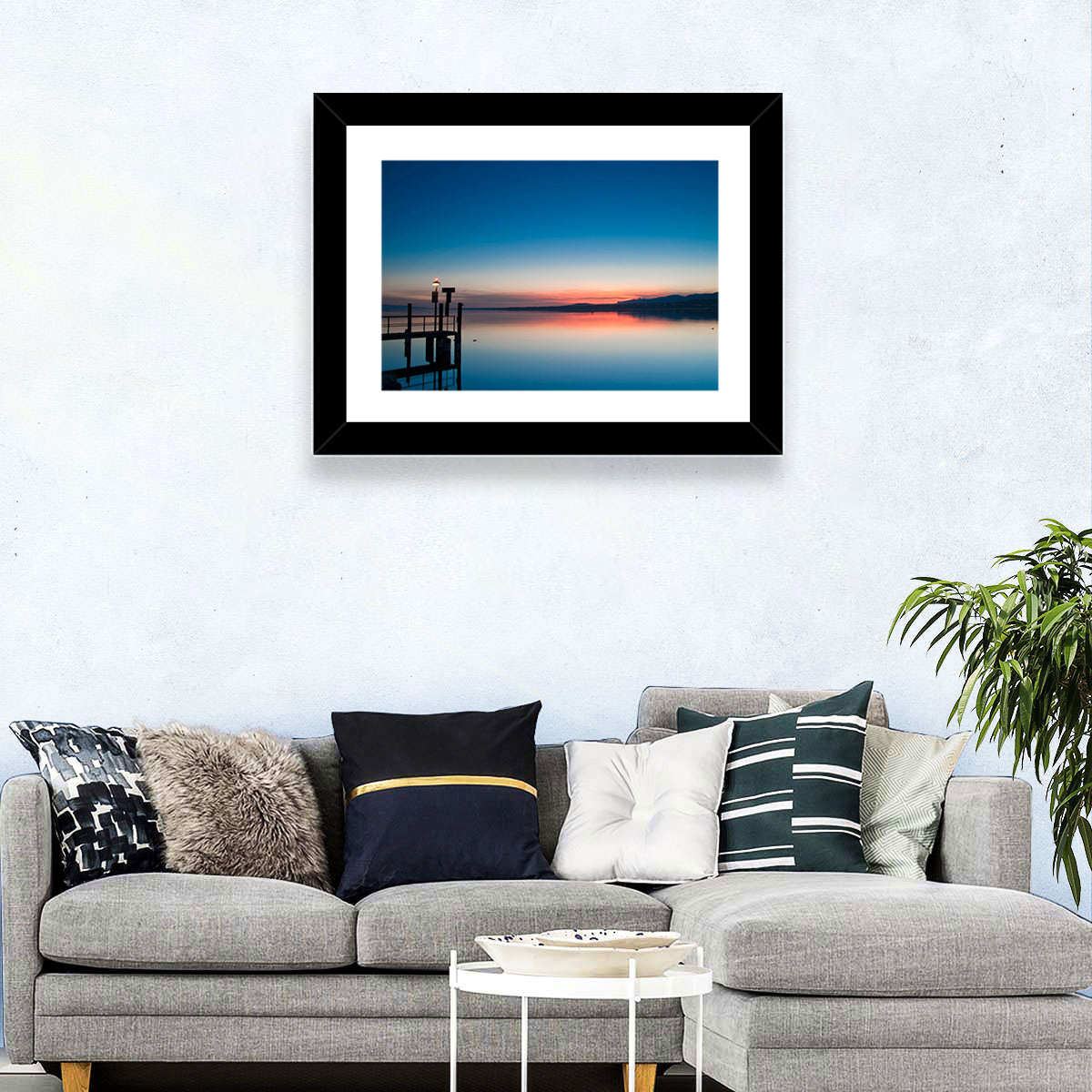 Lake Geneva Sunrise Pier Wall Art