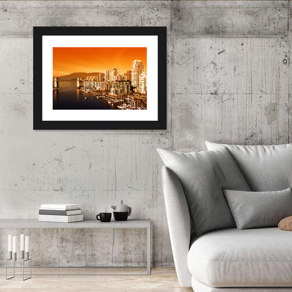 Vancouver Sunset Skyline Wall Art
